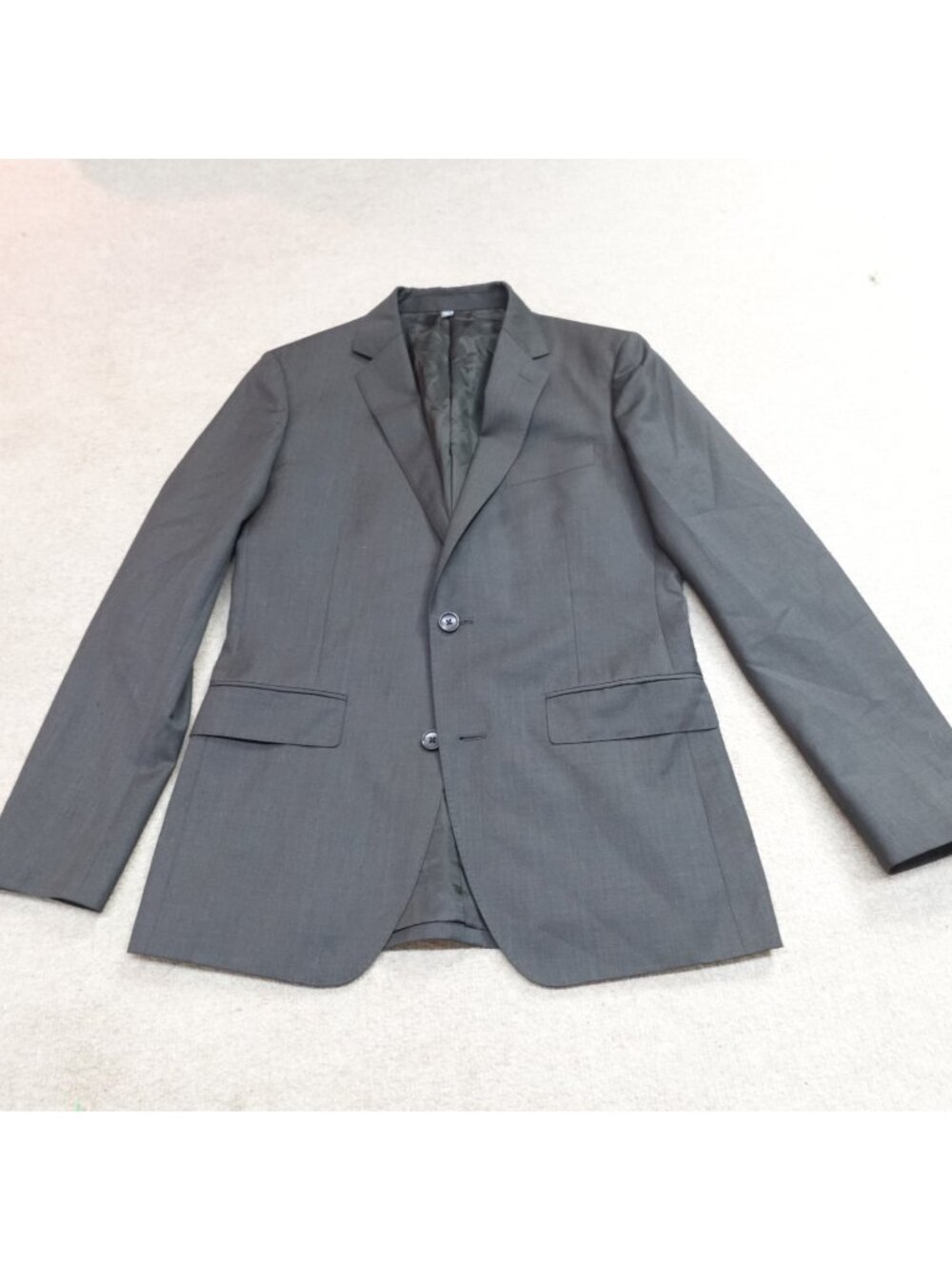 Bonobos Blazer 38R Gray Solid 2 Button Slim Double Vent Marzotto